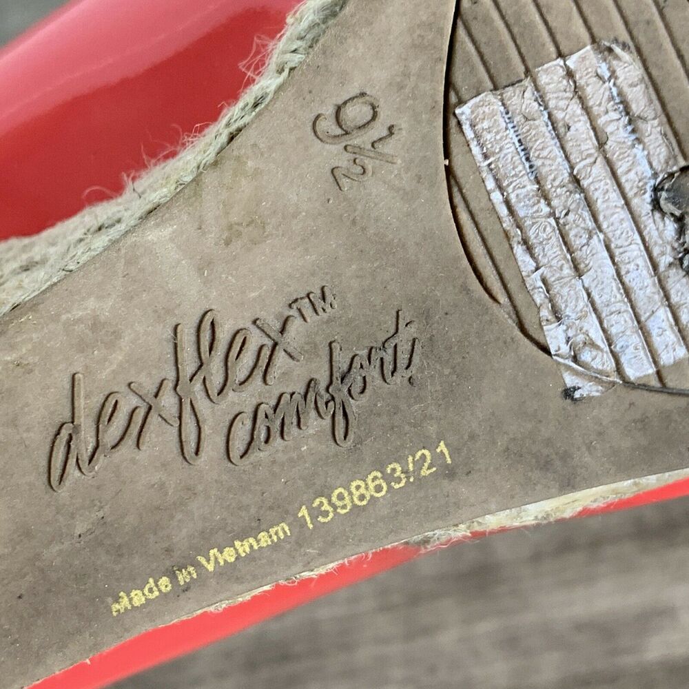 Dexflex Comfort Womens Wedge Heels Shoes Size 9.5 Peep Toes Pump - Picture 9 of 10
